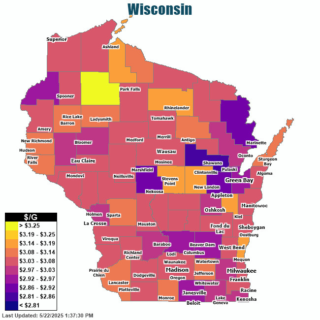 $2.98 Per Gallon: Wisconsin Gas Prices Rise 3 Cents $2.98 Per Gallon: Wisconsin Gas Prices Rise 3 Cents