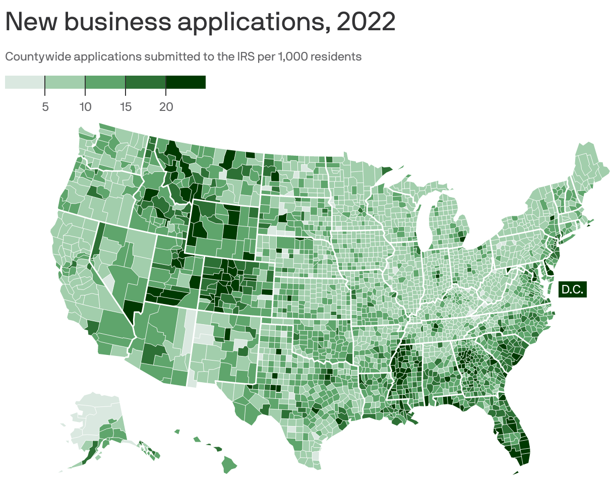A Comprehensive Map Of The Country's New Business Hot Spots A Comprehensive Map Of The Country's New Business Hot Spots