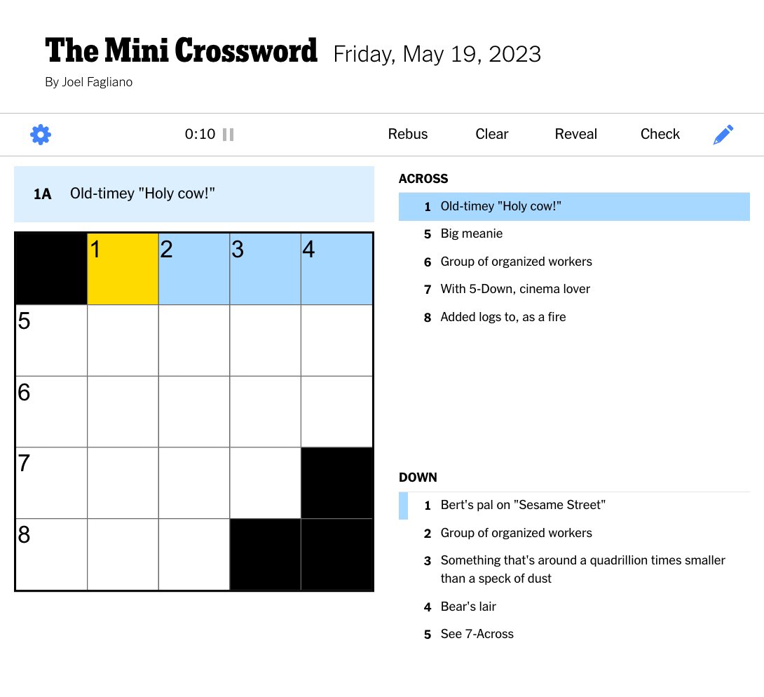 April 26, 2025 NYT Mini Crossword Puzzle Hints April 26, 2025 NYT Mini Crossword Puzzle Hints