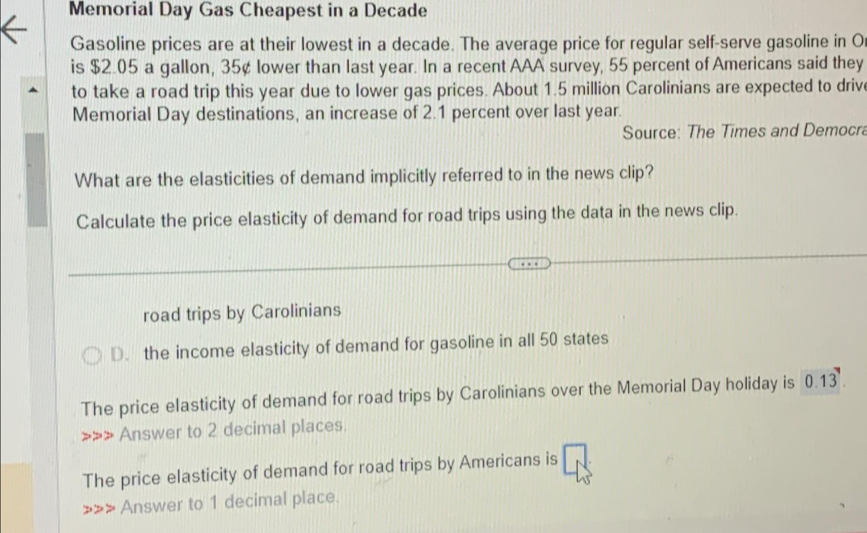 Are Memorial Day Gas Prices The Lowest In Decades? Are Memorial Day Gas Prices The Lowest In Decades?