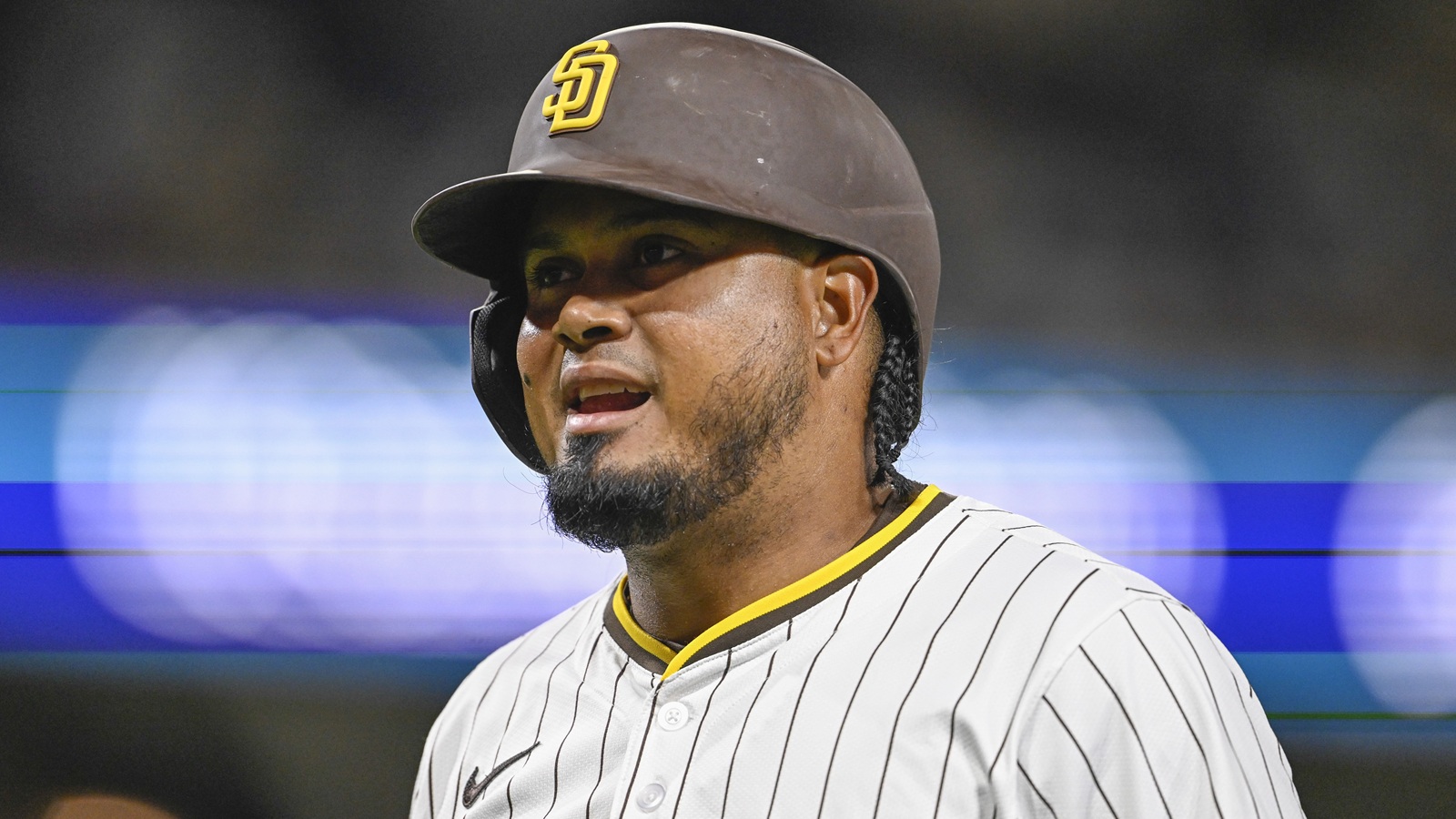 Baseball: Padre Luis Arraez Injured After Hard Collision Baseball: Padre Luis Arraez Injured After Hard Collision