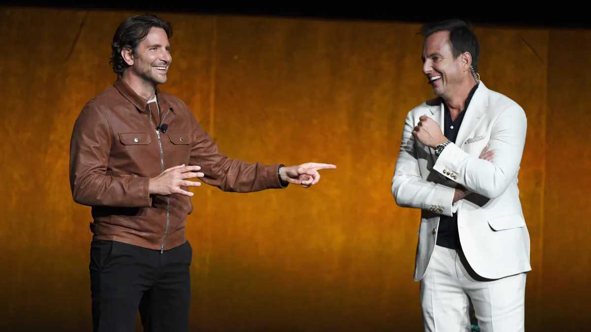 Behind-the-Scenes: Bradley Cooper Directing Will Arnett In NYC Behind-the-Scenes: Bradley Cooper Directing Will Arnett In NYC