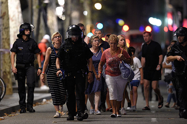 Car Drives Into Crowd Near Barcelona Football Stadium; 13 Injured Car Drives Into Crowd Near Barcelona Football Stadium; 13 Injured