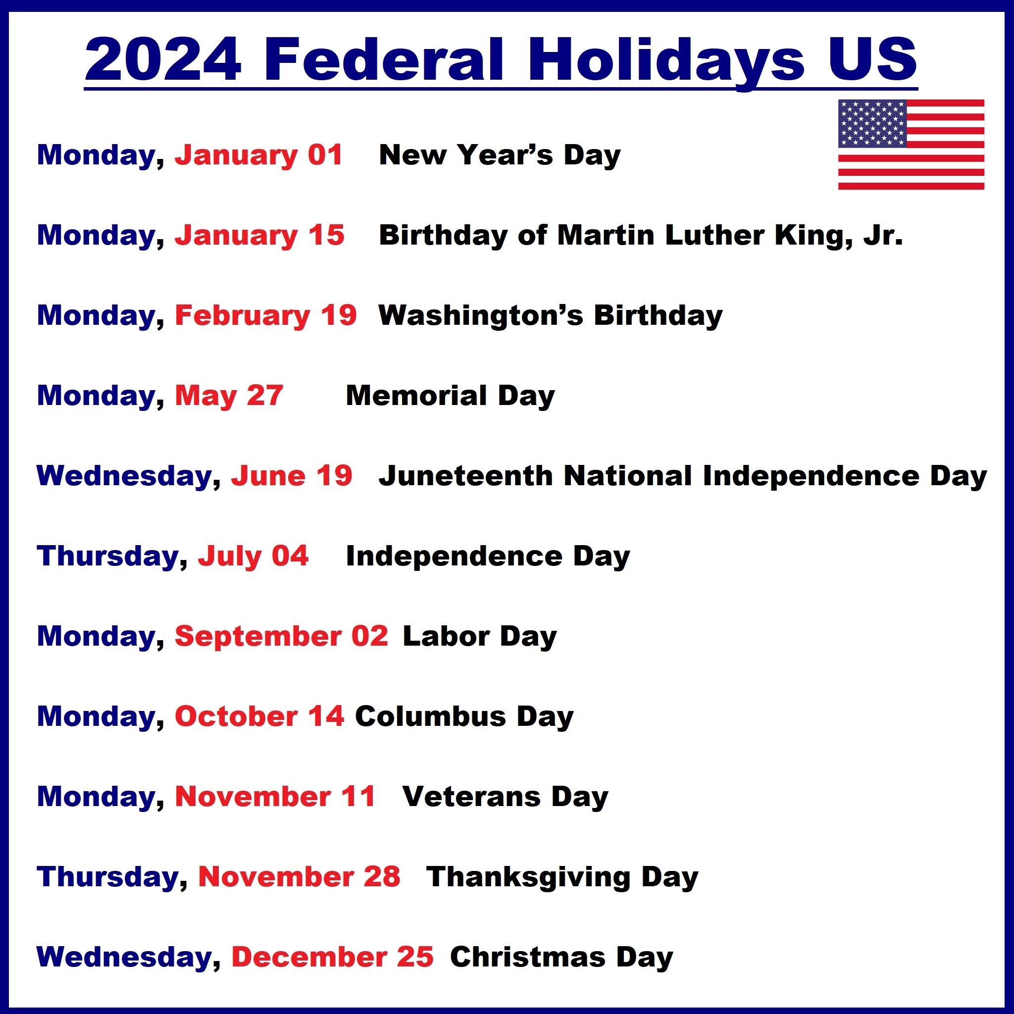 Complete 2025 US Holiday Calendar: Federal And Non-Federal Holidays Complete 2025 US Holiday Calendar: Federal And Non-Federal Holidays
