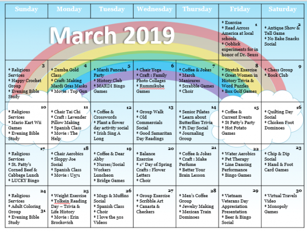 Comprehensive Senior Activities Calendar: Trips & Events Comprehensive Senior Activities Calendar: Trips & Events