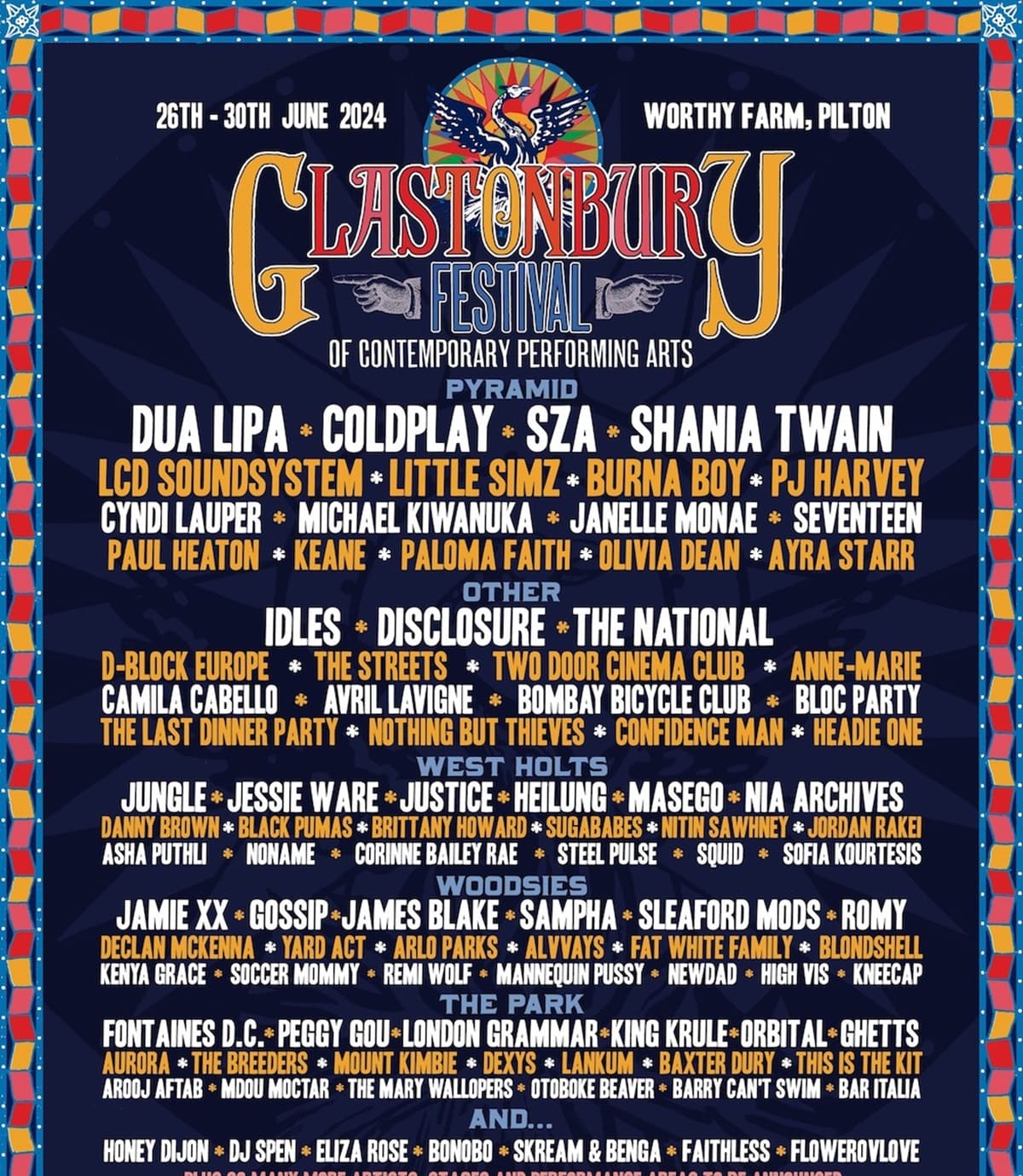 Confirmed: The 1975 & Olivia Rodrigo Lead Glastonbury Festival Lineup Confirmed: The 1975 & Olivia Rodrigo Lead Glastonbury Festival Lineup