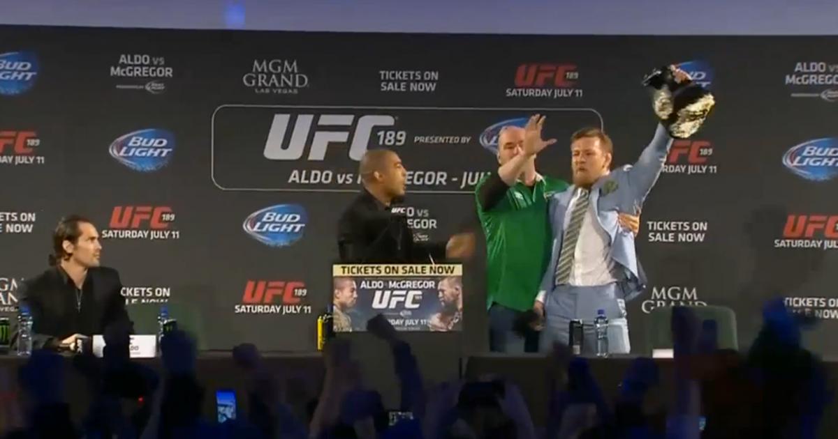 Conor McGregor's BKFC Jose Aldo Press Conference Recreation Conor McGregor's BKFC Jose Aldo Press Conference Recreation