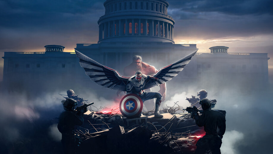 Disney 2D Style: Sam Wilson & Red Hulk Reimagined In Captain America: Brave New World Disney 2D Style: Sam Wilson & Red Hulk Reimagined In Captain America: Brave New World