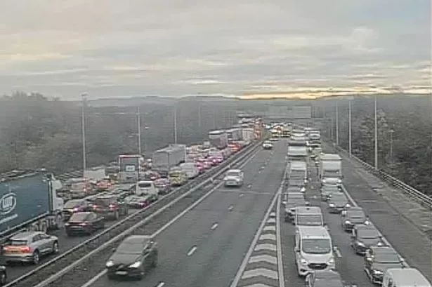 Emergency Services Respond To M56 Crash: Car Overturn And Casualty