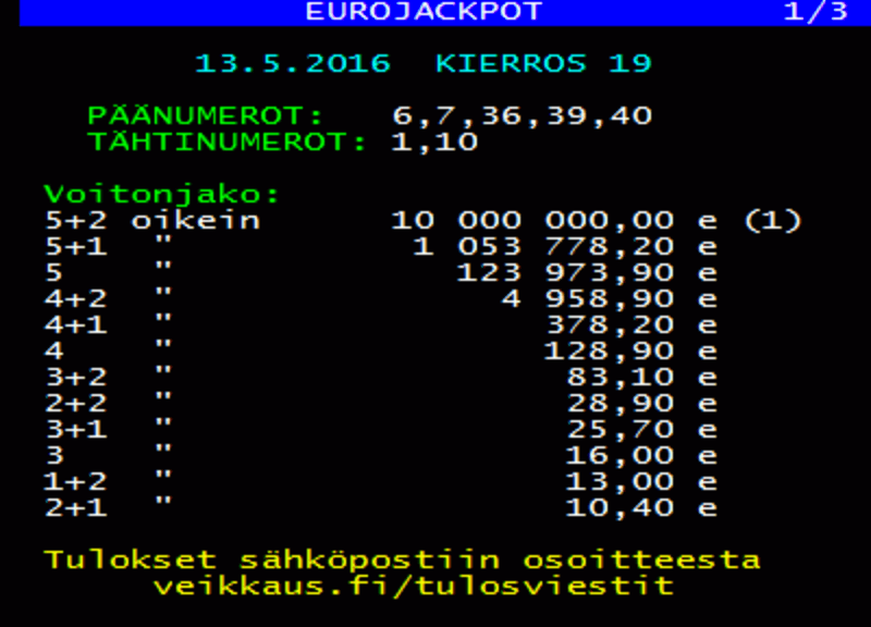 Eurojackpotin Ennätyspotti: 54 Miljoonaa Euroa Voitettavissa! Eurojackpotin Ennätyspotti: 54 Miljoonaa Euroa Voitettavissa!