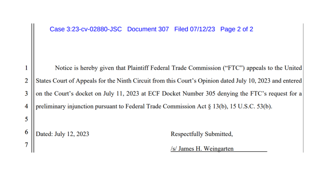 FTC's Appeal Against Microsoft-Activision Merger Approval FTC's Appeal Against Microsoft-Activision Merger Approval
