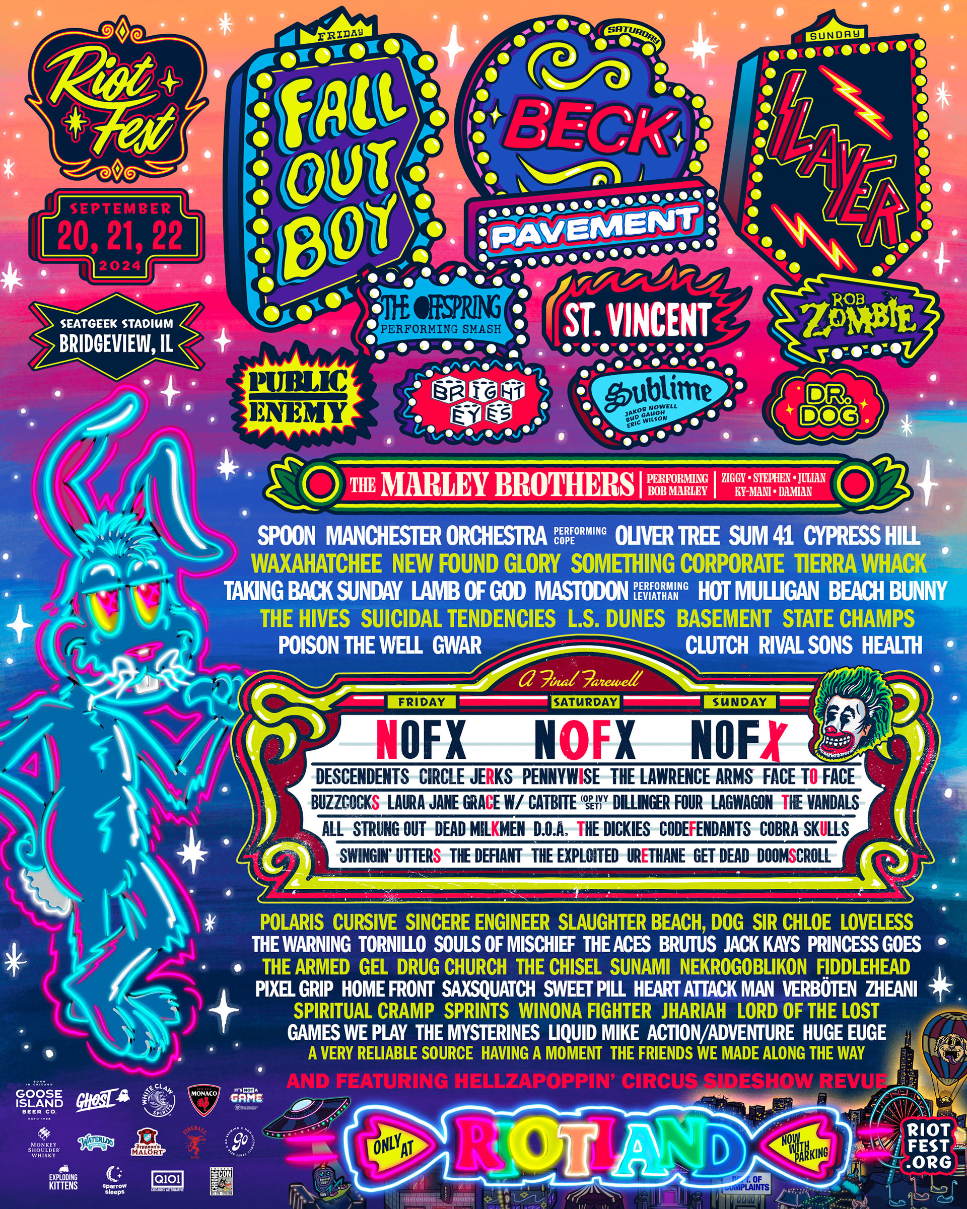 Full Riot Fest 2025 Lineup Revealed: Green Day, Weezer Lead The Charge Full Riot Fest 2025 Lineup Revealed: Green Day, Weezer Lead The Charge