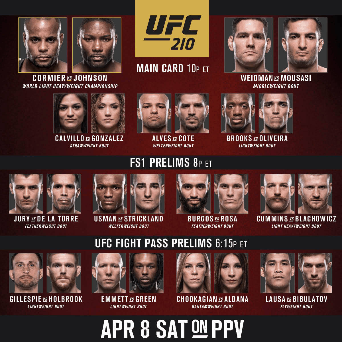 Full UFC Schedule For May 2025: UFC 315 Included Full UFC Schedule For May 2025: UFC 315 Included
