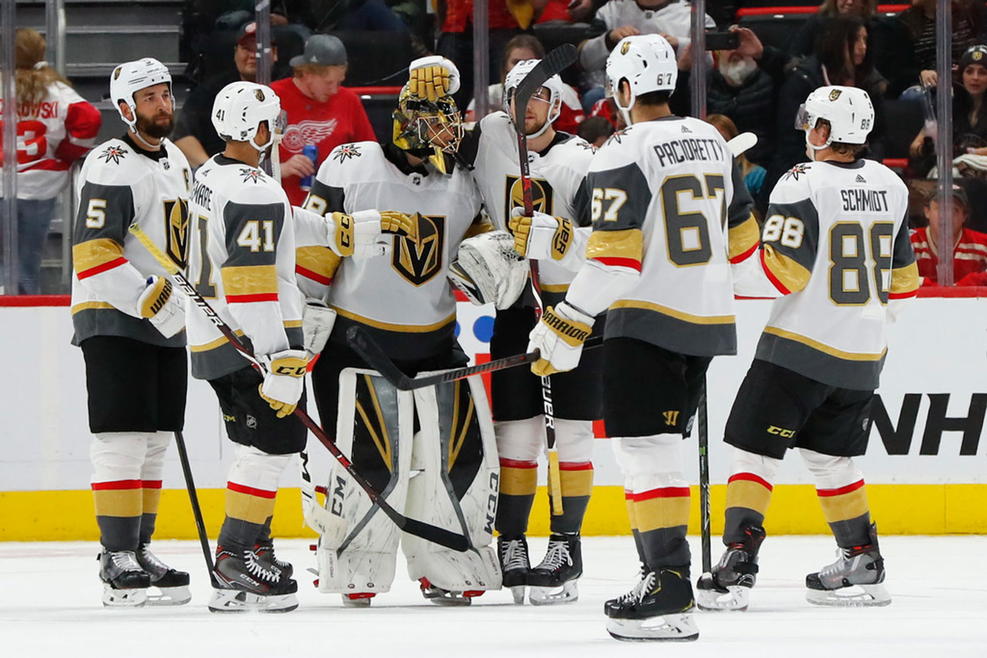 Golden Knights Triumph Over Red Wings; Hertl Scores Two Hat Tricks Golden Knights Triumph Over Red Wings; Hertl Scores Two Hat Tricks