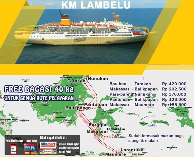 Informasi Jadwal Kapal KM Lambelu (Nunukan - Makassar) Hingga Juni 2025 Informasi Jadwal Kapal KM Lambelu (Nunukan - Makassar) Hingga Juni 2025