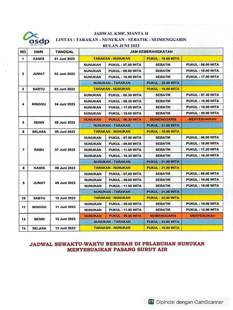 Jadwal Lengkap KM Lambelu Nunukan-Makassar Juni 2025 Jadwal Lengkap KM Lambelu Nunukan-Makassar Juni 2025