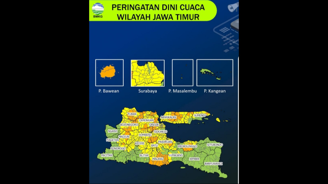 Jawa Timur: Peringatan Hujan Dan Cuaca Buruk 24 Maret Jawa Timur: Peringatan Hujan Dan Cuaca Buruk 24 Maret