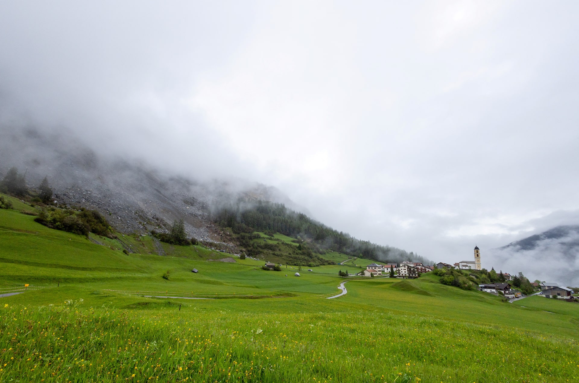 Landslide Threat Forces Livestock Evacuation In Swiss Alpine Village Landslide Threat Forces Livestock Evacuation In Swiss Alpine Village