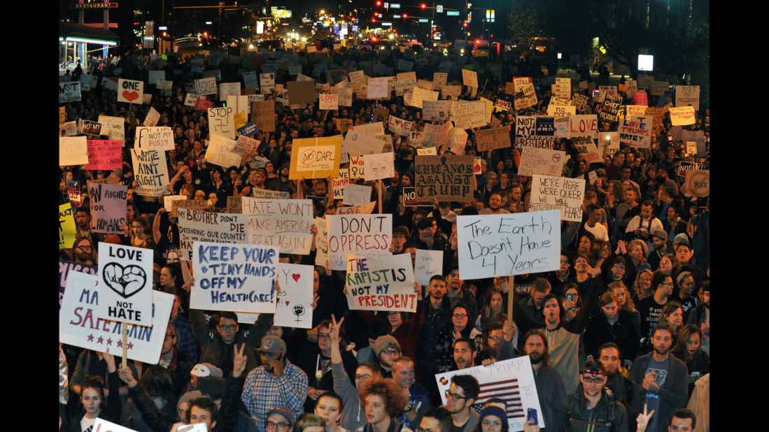 Local Residents Stage Protest Against Trump's State Of The Union Address