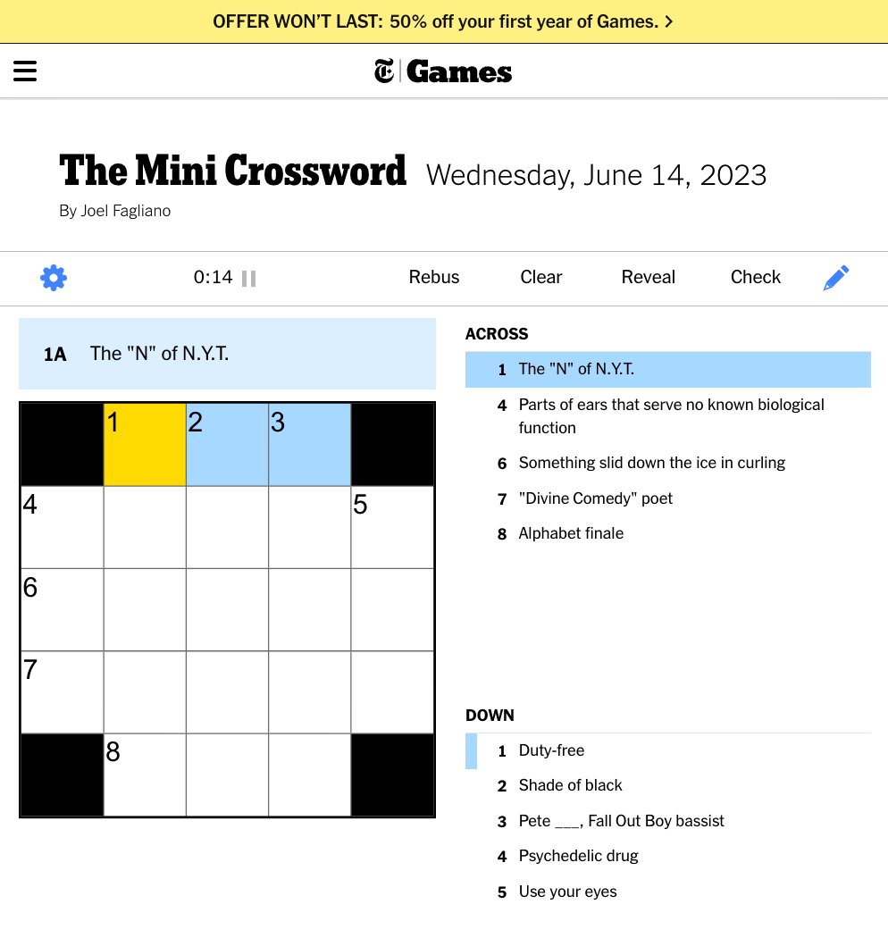 NYT Mini Crossword Answers For Tuesday, May 9 NYT Mini Crossword Answers For Tuesday, May 9