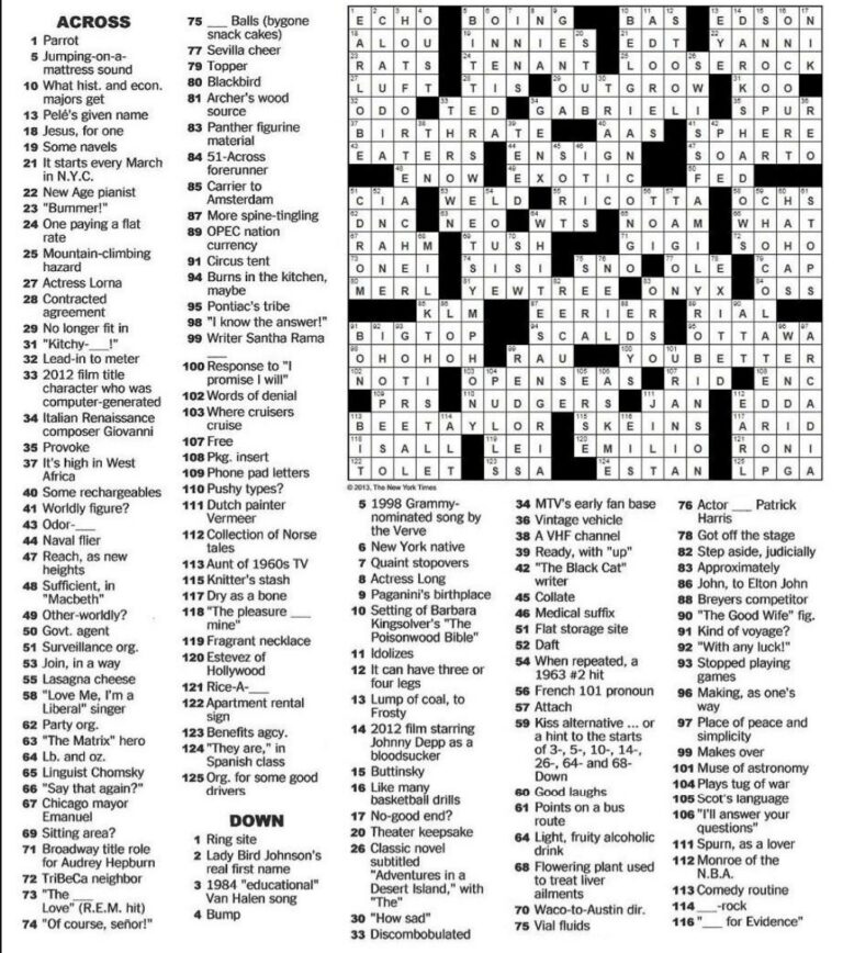 NYT Mini Sunday Crossword April 6, 2025: Complete Solution NYT Mini Sunday Crossword April 6, 2025: Complete Solution