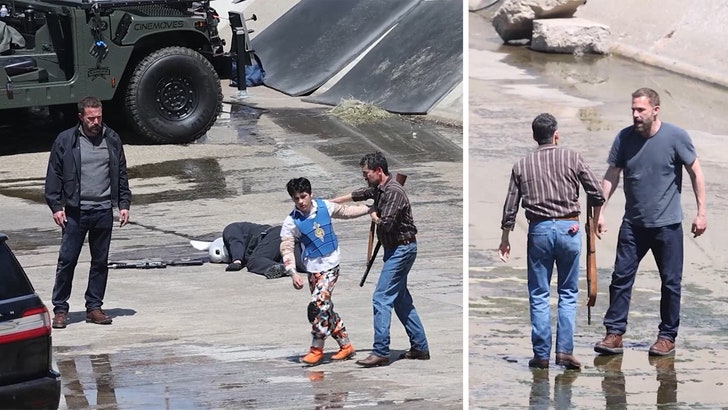 On-Set Footage: Ben Affleck And Gillian Anderson In A Thrilling Shootout