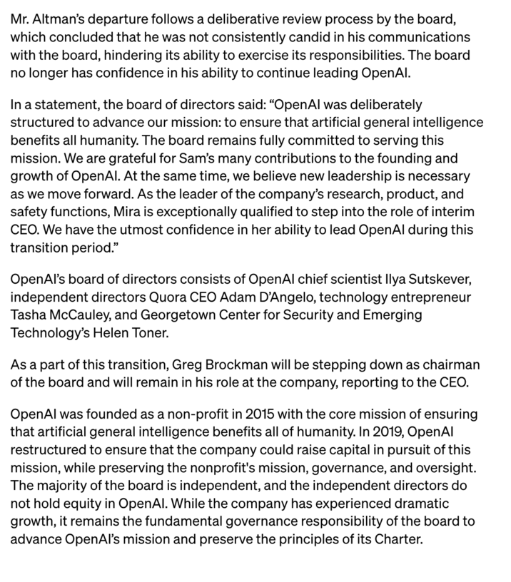 OpenAI: Ensuring Continued Nonprofit Governance OpenAI: Ensuring Continued Nonprofit Governance