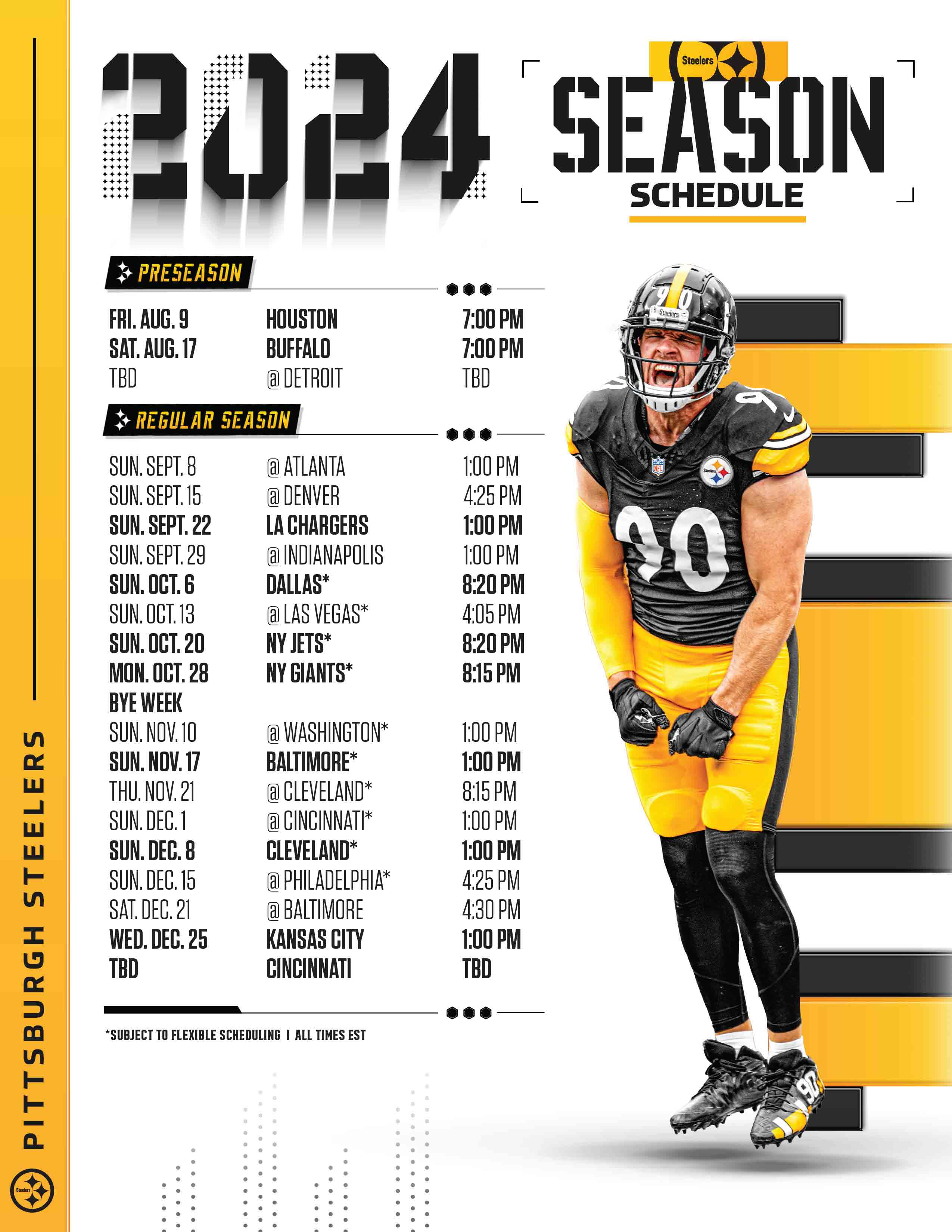 Projected Pittsburgh Steelers Schedule For 2025 Projected Pittsburgh Steelers Schedule For 2025
