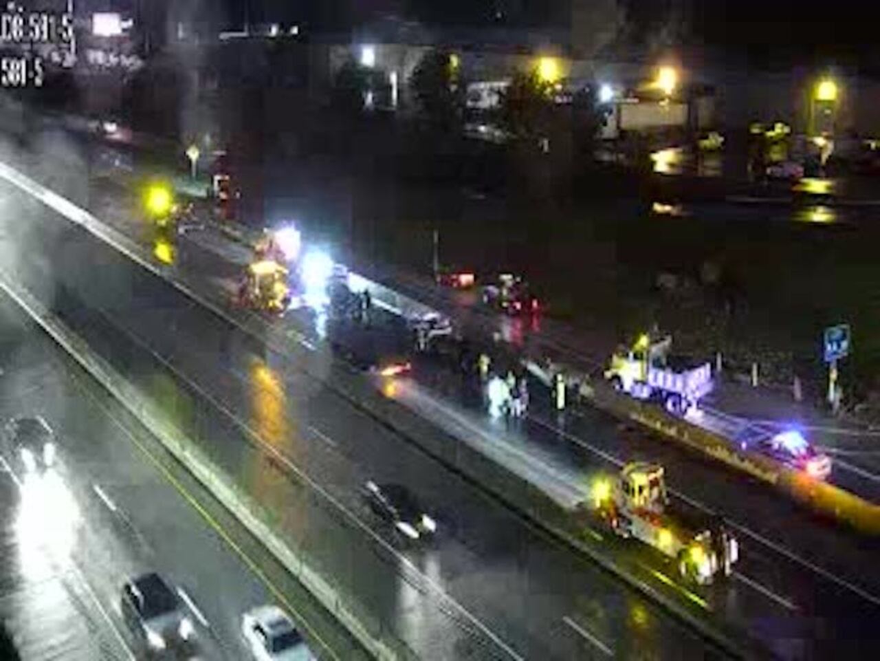 Route 581 Traffic Stopped After Box Truck Crash Route 581 Traffic Stopped After Box Truck Crash