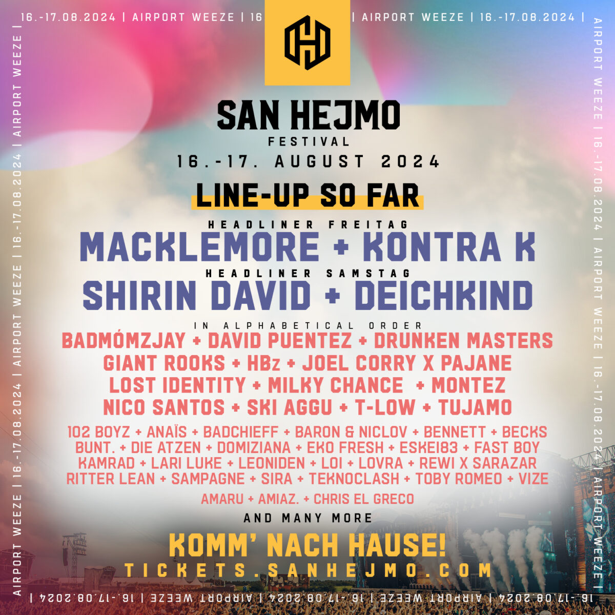 San Hejmo Line-Up: Komplett! Essener Fans Drehen Durch San Hejmo Line-Up: Komplett! Essener Fans Drehen Durch