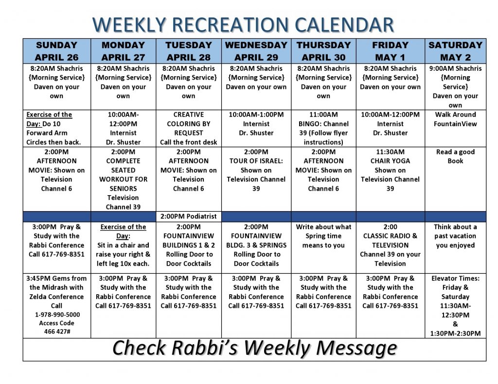 Senior Community Calendar: Trips, Activities, And Events Senior Community Calendar: Trips, Activities, And Events