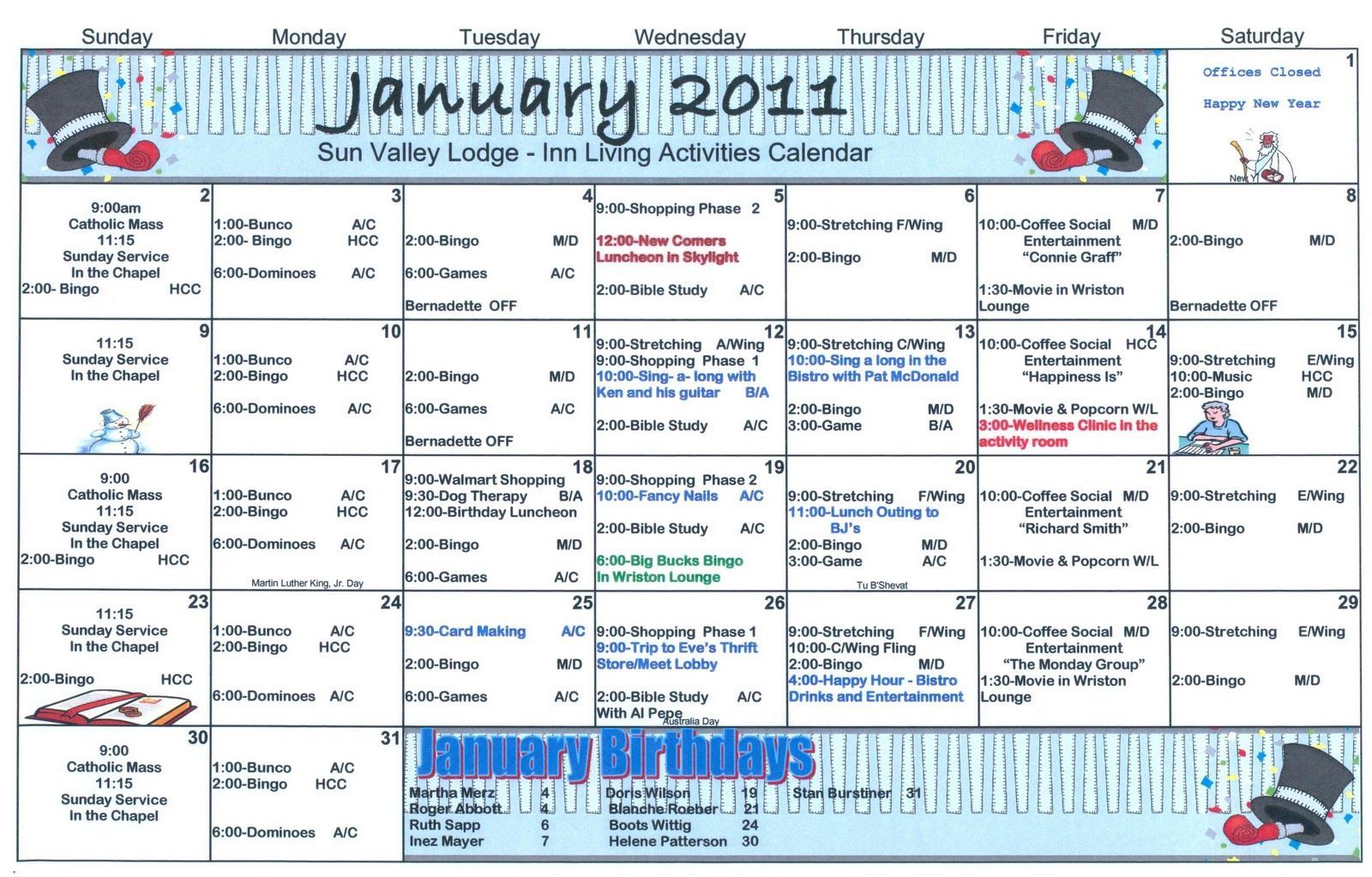 Senior Trip Planner: Activities & Events Calendar Senior Trip Planner: Activities & Events Calendar