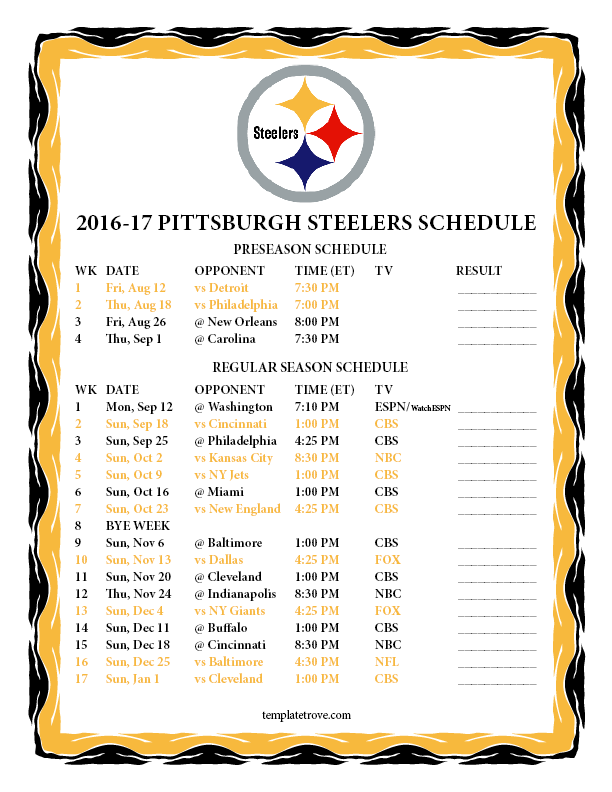 Steelers Schedule Release: Key Takeaways And Analysis Steelers Schedule Release: Key Takeaways And Analysis