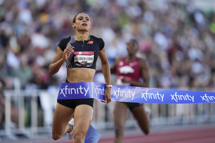 Sydney McLaughlin-Levrone Sets New 400m Hurdle World Lead At The Grand Slam Sydney McLaughlin-Levrone Sets New 400m Hurdle World Lead At The Grand Slam