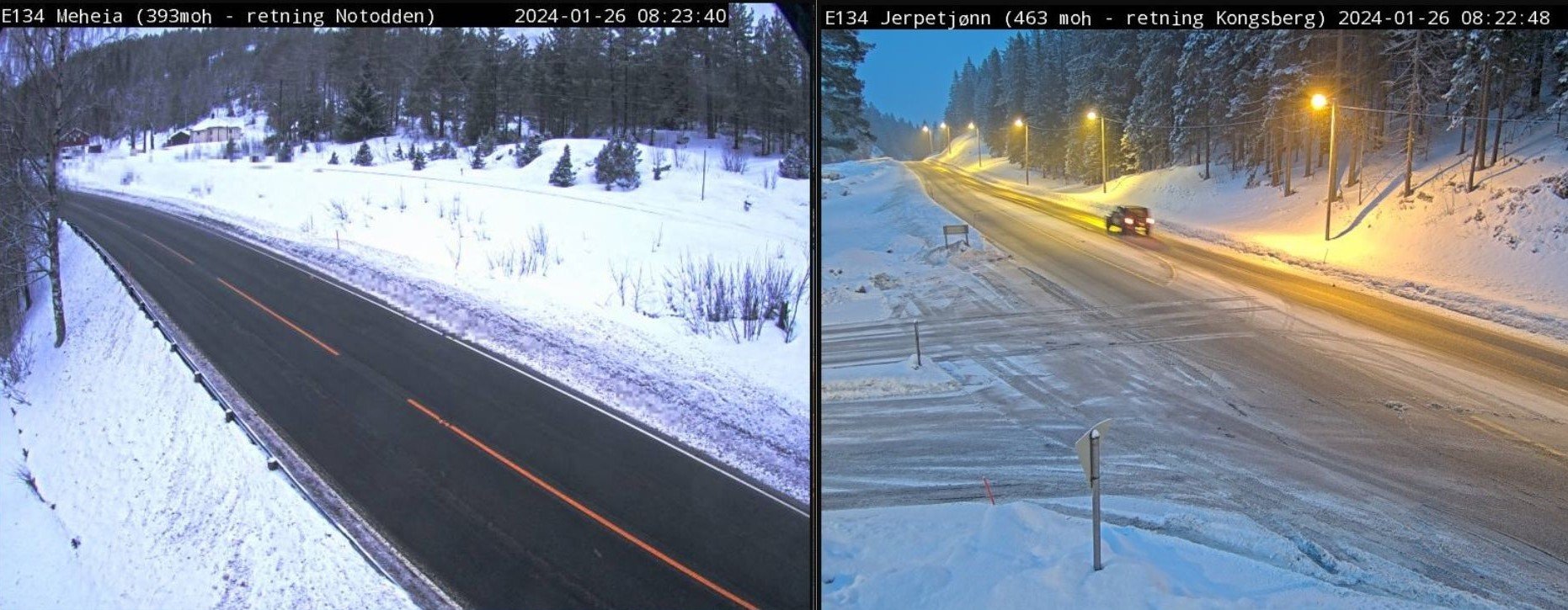 Vintervær I Sør-Norge: Snø Og Vanskelige Kjøreforhold Vintervær I Sør-Norge: Snø Og Vanskelige Kjøreforhold