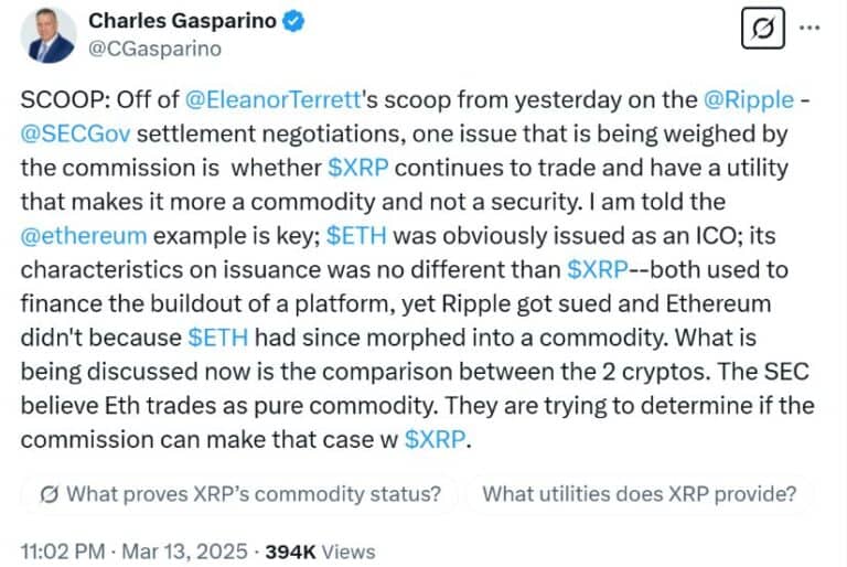 XRP Classification As Commodity: Ripple's Settlement Talks With SEC XRP Classification As Commodity: Ripple's Settlement Talks With SEC
